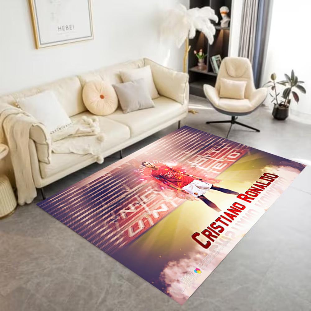 Football Players Floor Mat Design for Outdoor Living Rooms Foyer Entryway Anti-slip Rug Decorate Offices Perfect Birthday/Christmas Gift Idea