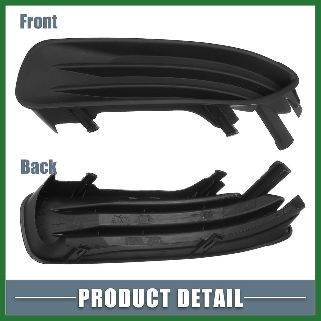 Motoforti Left Right Side Fog Light Grille Cover Trim NO.5212702070/5212802060 for Toyota Corolla 2003 2004 2005 Black 1 Pair Long-lasting