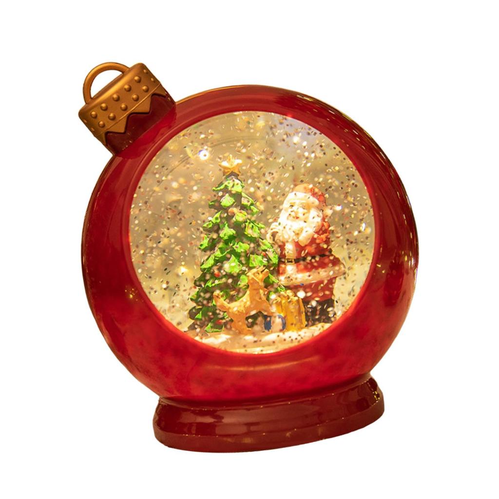 Christmas Snow Globe Christmas Ball Gift Luminous Home Decoration Crafts Snow
