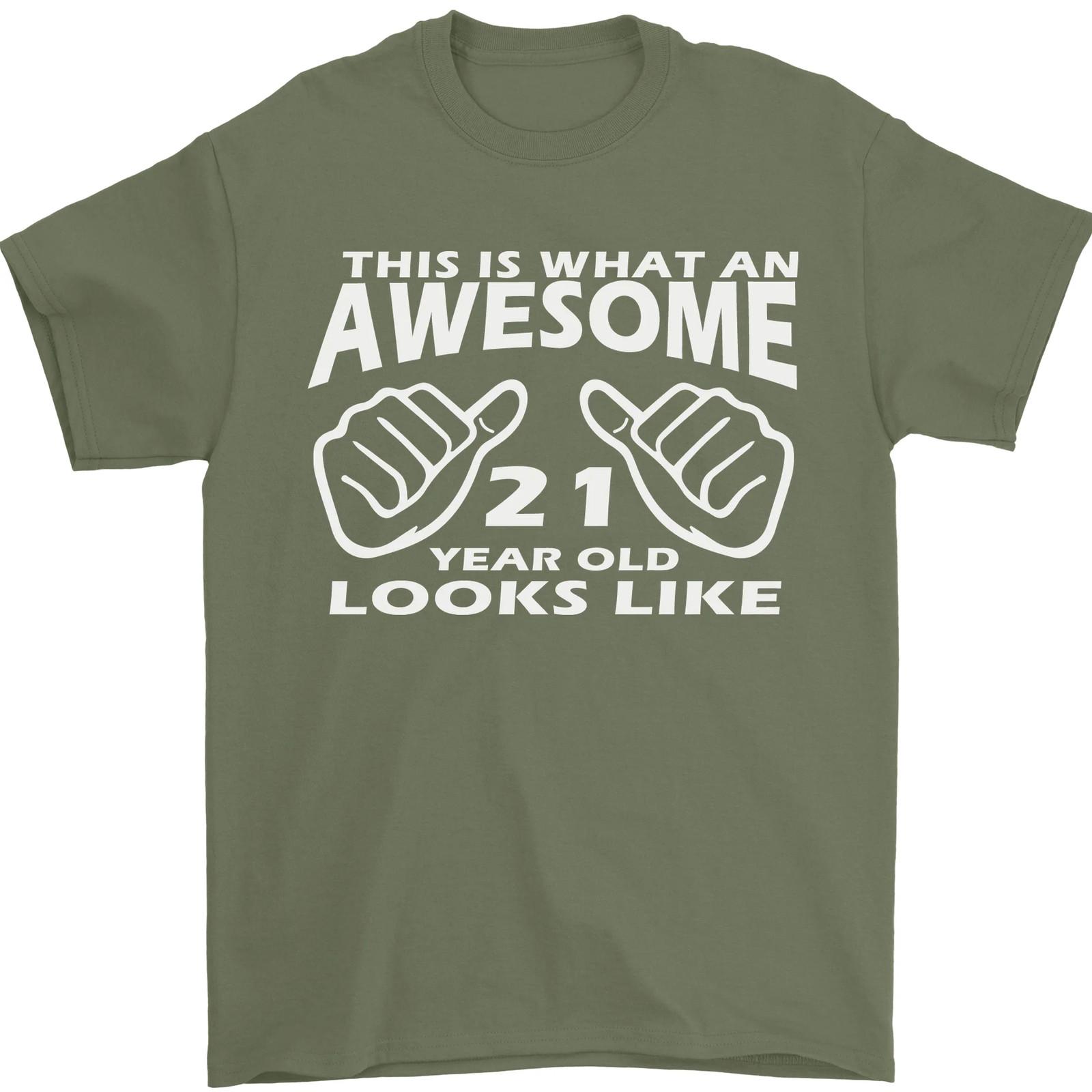21st Birthday 21 Years This Is What Men s 100% Cotton T-Shirt- XXXXL
