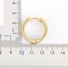 Nidin Top Quality New Fashion Gold Plated Gold/Silver Color Earrings CZ Zircon Ear Hoops Women Round Piercing Aesthetic Jewelry