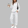 Damen Kapuzenpullover mit Futter und Jogginghose Set Lockerer Fit Lässiger Trainingsanzug