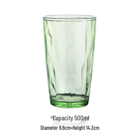 Colored Acrylic Water Cup: Transparent, Heat-Resistant, Drop-Resistant—Perfect for Mouthwash, Juice, Tea, or Beer.