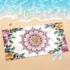 1pc Summer Ethnic Mandala Flower Print Beach Towel - Large Bath & Shower Towel, Vibrant Floral Design, Microfiber, Machine