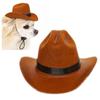 Western Style Pet Cowboy Hat Adjustable Size Durable Material Suitable for Small Medium Large Dogs and Cats Outdoor Use