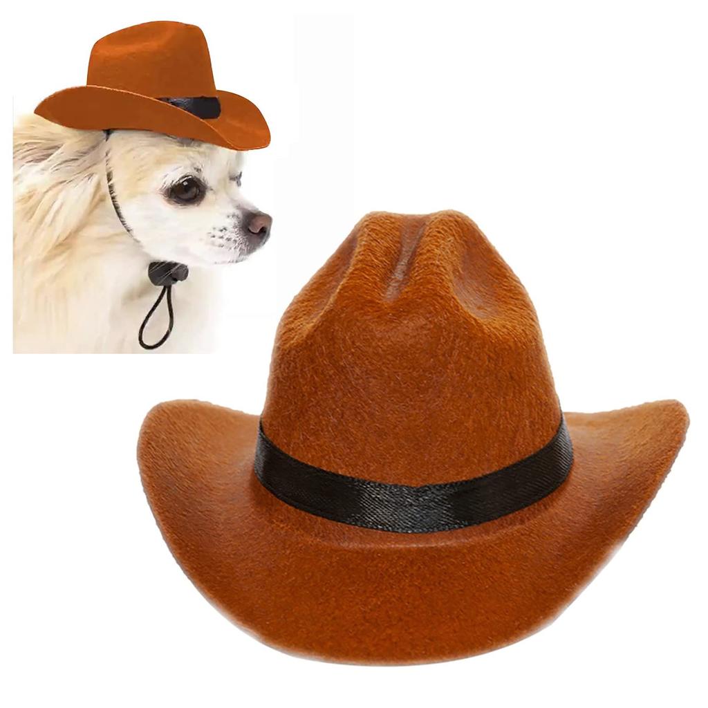 Western Style Pet Cowboy Hat Adjustable Size Durable Material Suitable for Small Medium Large Dogs and Cats Outdoor Use