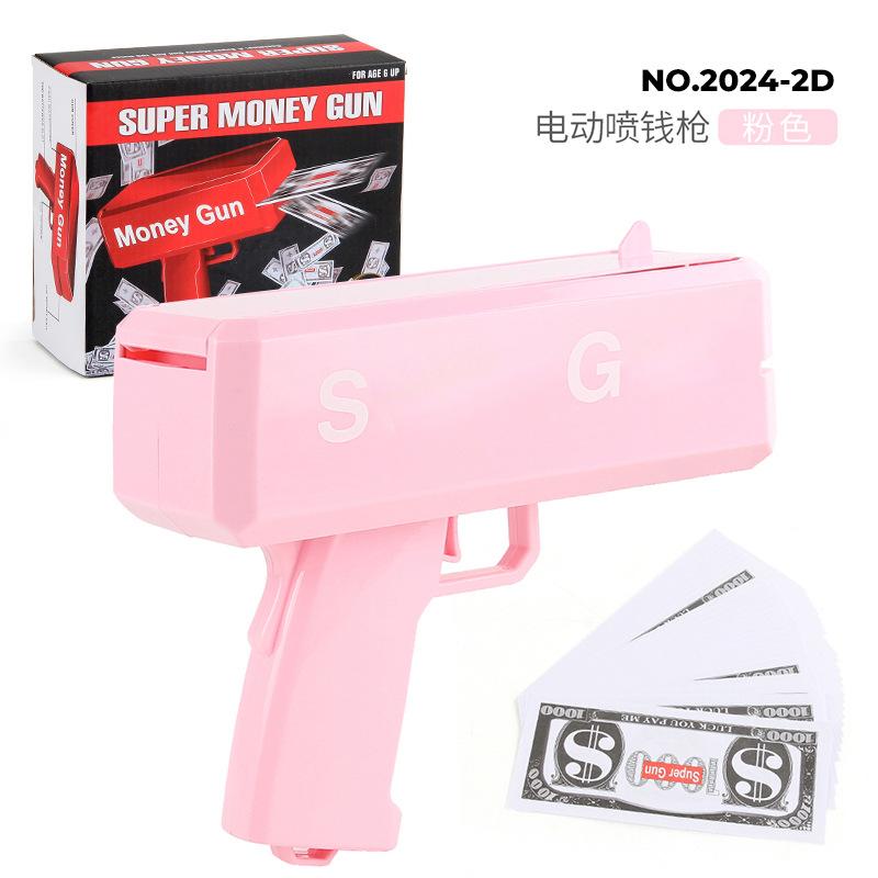 New Peculiar Squirt Money Gun Toy Money Gun Paper Money Squirt Money Gun Party Game Wedding Shooting Money Black Box