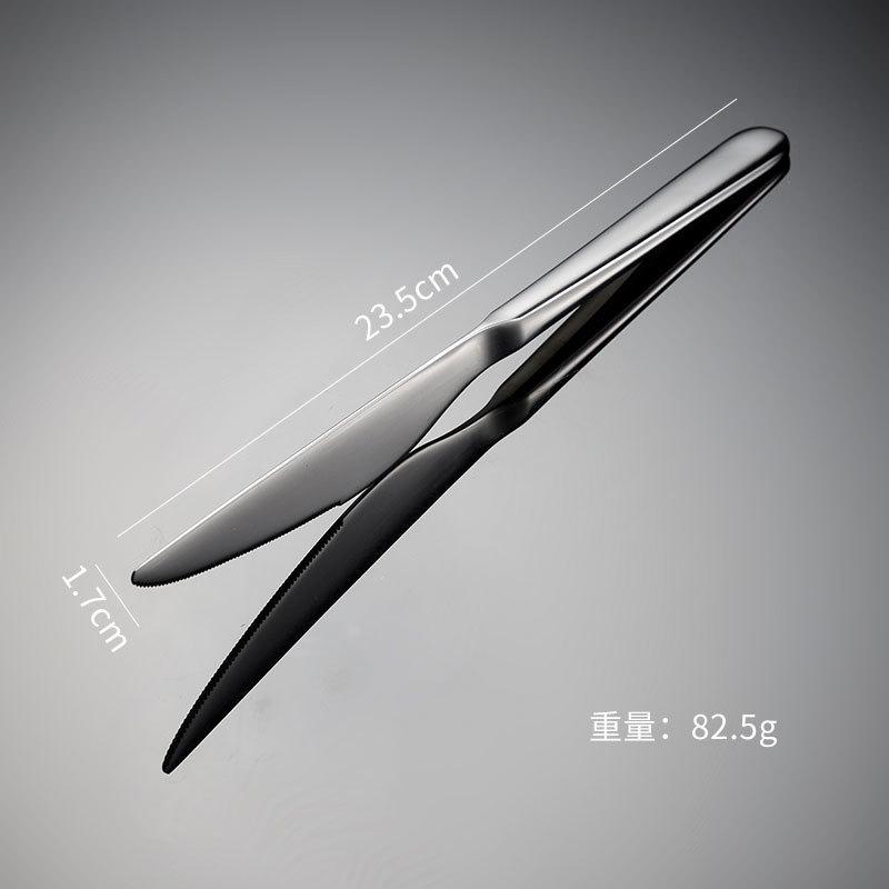 304 stainless steel western food knife fork spoon set hotel supplies tableware heavy full series S338 square handle male