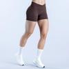 Damen Yoga-Shorts mit niedrigem Bund und Po-Lifting - Matt, Nahtlos und mit überkreuztem Bund