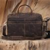 Full-Grain Leather Briefcase: Handmade Messenger Bag Personalized Vintage Gift Shoulder Bag