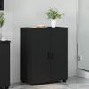 Bathroom Storage Cabinet with Door Black 60 X 35 X 80 Cm