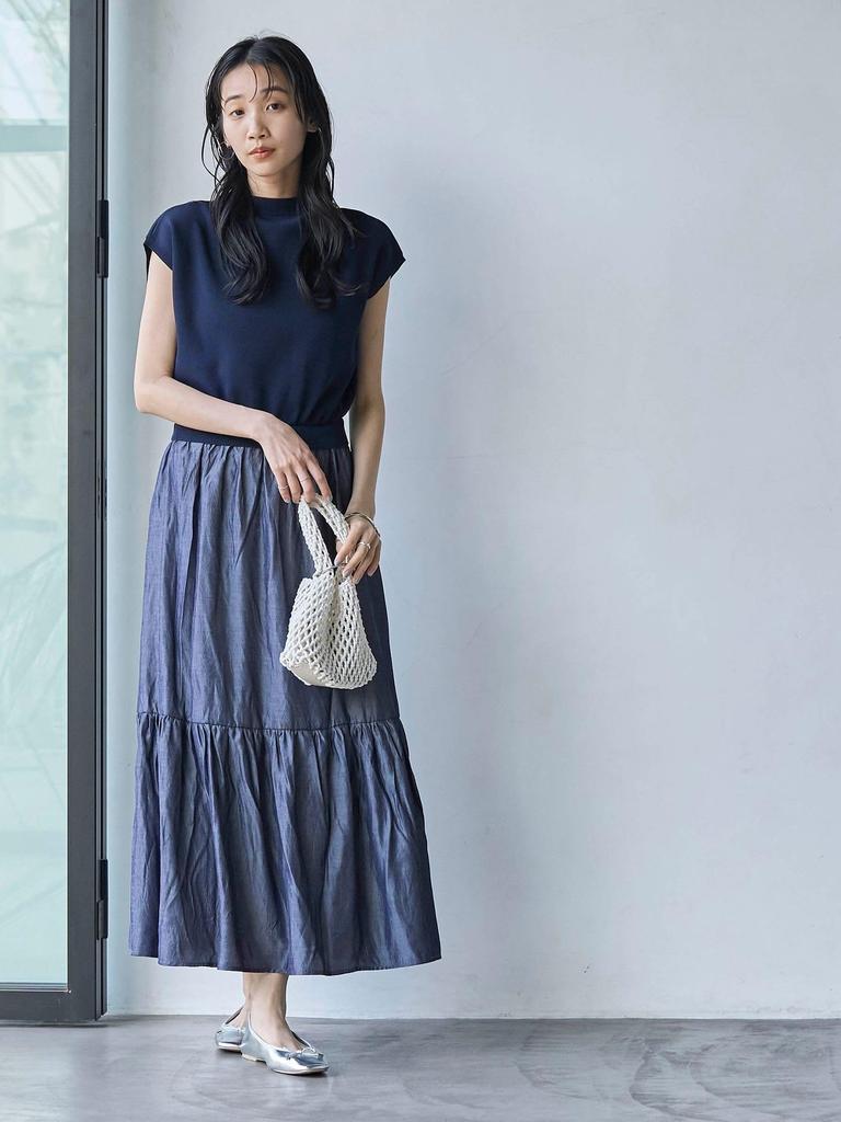 Cohen Web-Exclusive Knit Docking Tiered Dress 76756400346 0950 BLACK(09) M