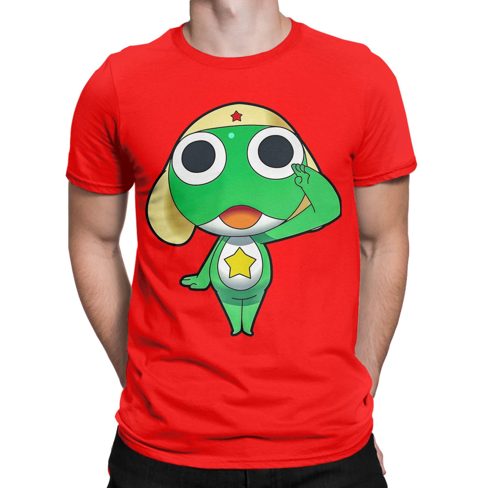 

Cute Cartoon Sgt Frog Keroro TShirt for Men Women Humorous Cotton Tee Shirt Round Neck Short Sleeve T Shirt New Arrival Tops S