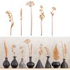 Rusted Iron Fern Plant Stake 5Pieces Outdoor Decoration For Fern Plant Support In Garden Beds Flower Arrangement