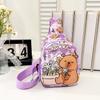 Preschool Children Capybara Nylon Crossbody Bag Animal Pattern Design Everyday