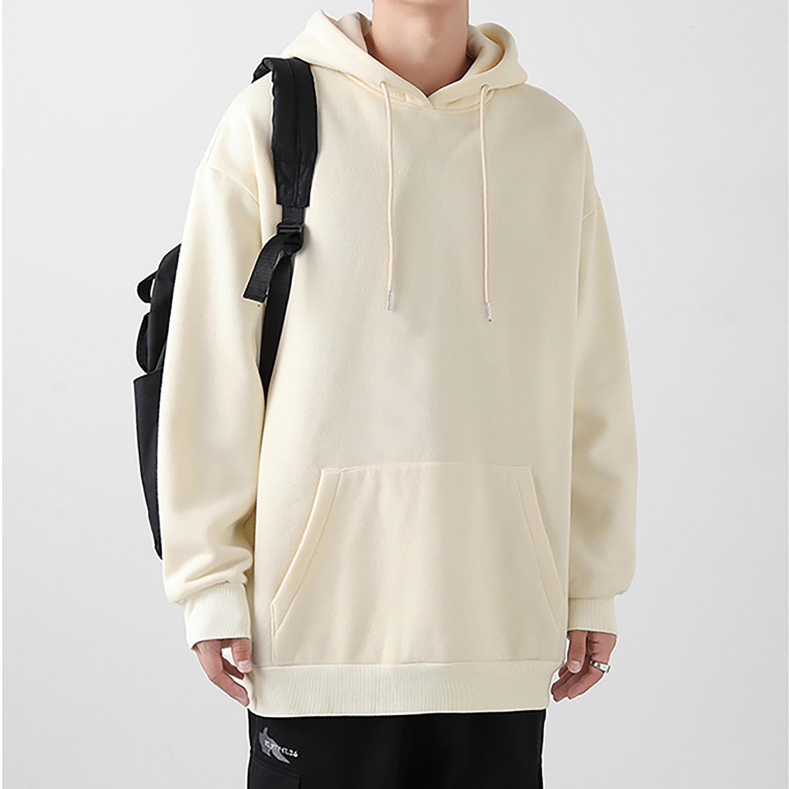 Мужской осенне-зимний однотонный спортивный повседневный свитер с длинными рукавами — фото 5