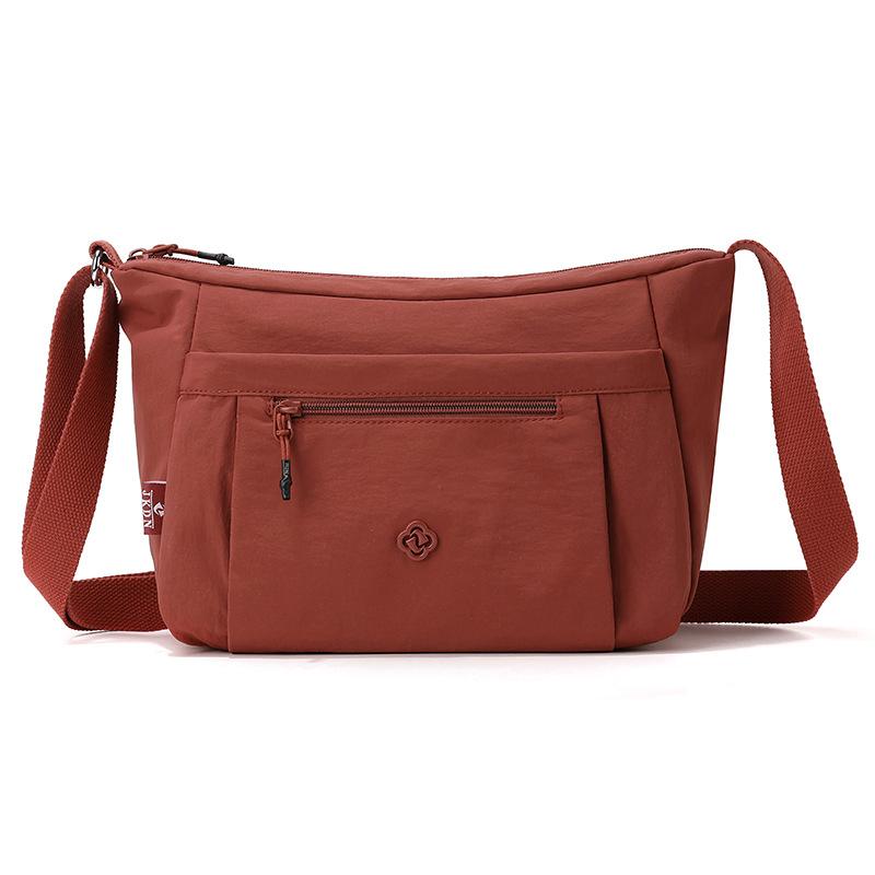 Borsa a tracolla in nylon impermeabile, grande capacità, borsa a spalla casual da donna