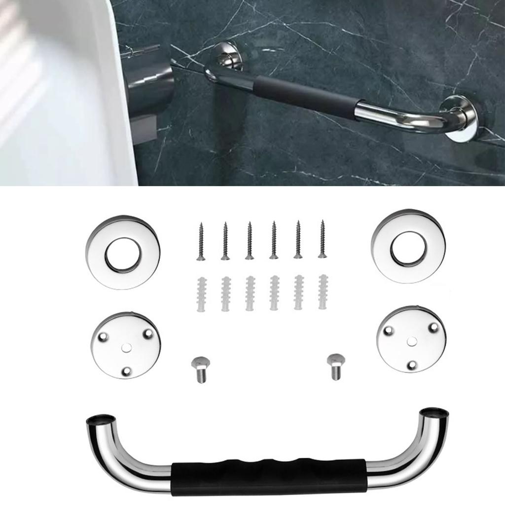 Bare de siguranță îngroșate din oțel inoxidabil 304, impermeabile, antiderapante, mâner de duș pentru