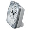 Seiko Reloj de mesa con cuerpo metálico plateado xx Radio despertador analógico KR335S Tamaño 10,8 11,0 6,0 cm
