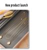 Brand French Retro Mother-of-Pearl Zircon Inlaid Copper Pendant with 18k Gold Plated Titanium Steel Chain