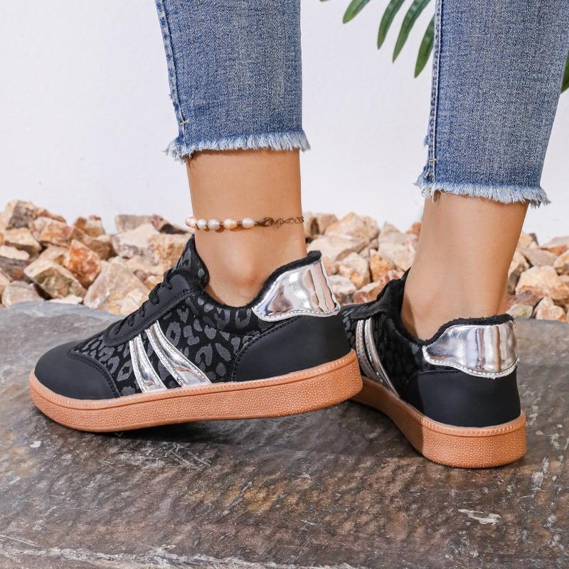 Spring and Summer Casual Sports Women's Shoes - Large Size - Leopard Print - Fashionable and Versatile - Lightweight Sports Women's Shoes