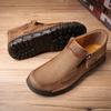 Handmade Split Leather Boots Men Shoes Comfortable Ankle Boots For Men Casual Shoes Large Size Tooling Shoes