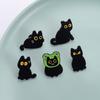 New Cute Black Brooch Funny Kitten Metal Brooches Lapel Pins Badge On Backpack Costume Accessories Jewelry For Friend Gift