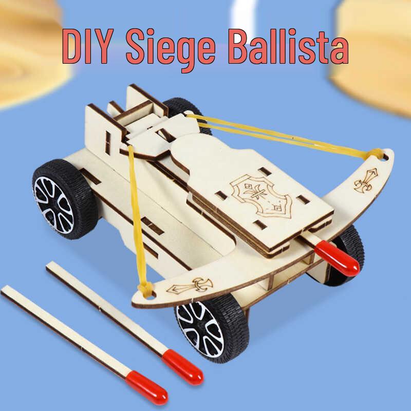 Детский набор для самостоятельной сборки деревянной баллисты - Ручной набор для научных экспериментов