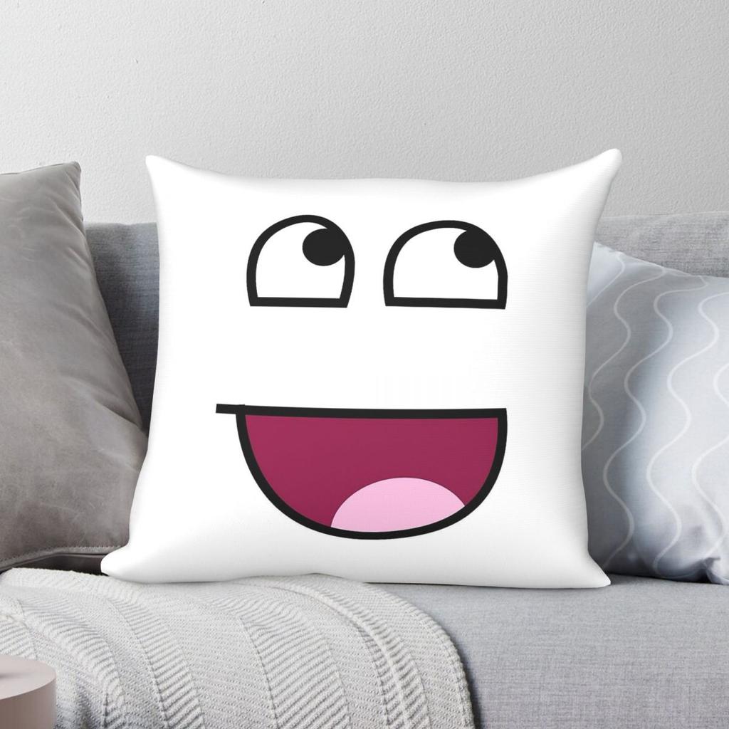 Epic Face Pillowcase Polyester Linen Velvet Printed Zip Decorative Car Cushion Case