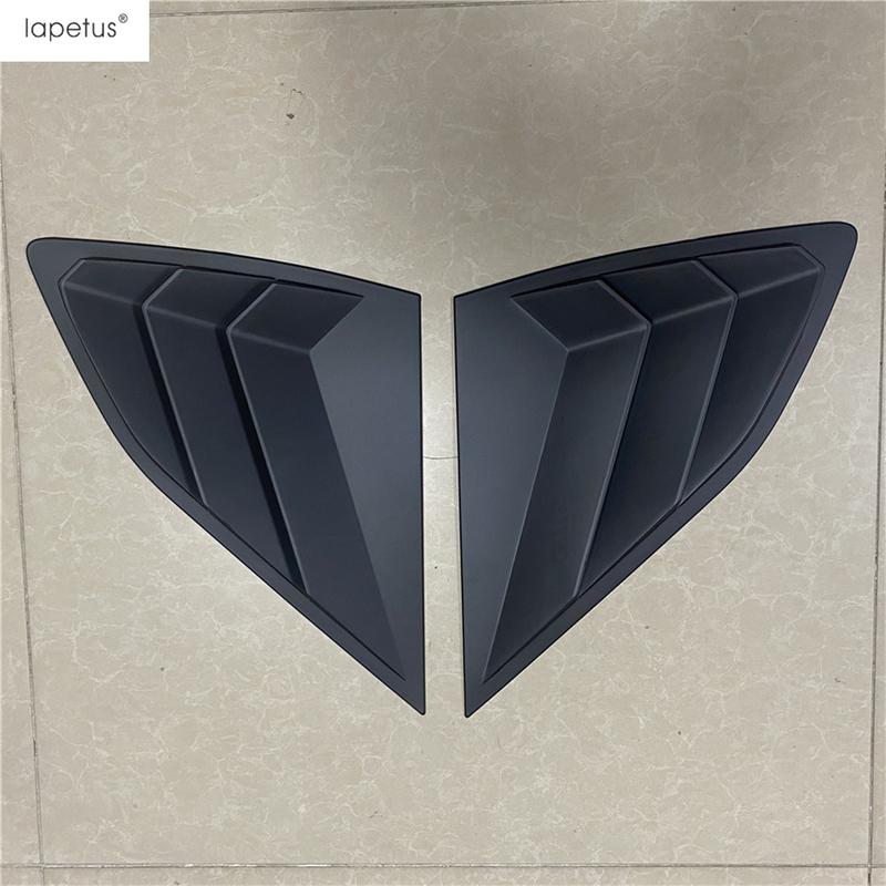 Rear Window Shutter Louver Side Vent Sunshade Panel Cover Trim For Hyundai Tucson 2016 -  Carbon Fiber / Black Accessories