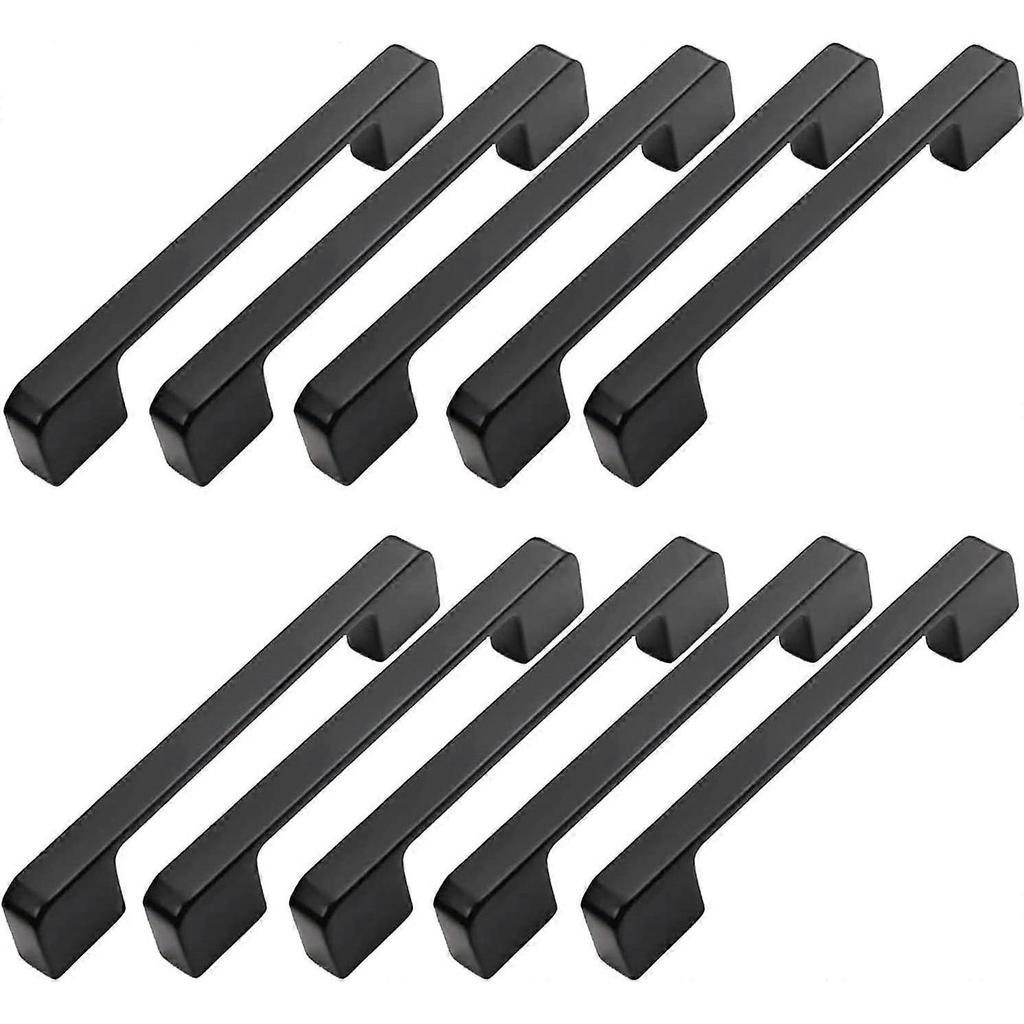 10pcs Black Zinc Alloy Door Pulls Handles T Bar Stick Kitchen Cupboard Hole Center 96mm ZeGoods