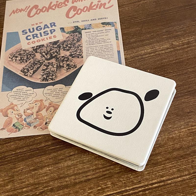 Glänzender Quicksand-Schminkspiegel, tragbarer Vergrößerungshandspiegel, quadratisch, Make-up, stehend, Schminktisch, faltbarer Taschenspiegel, süßer kompakter Mädchenspiegel