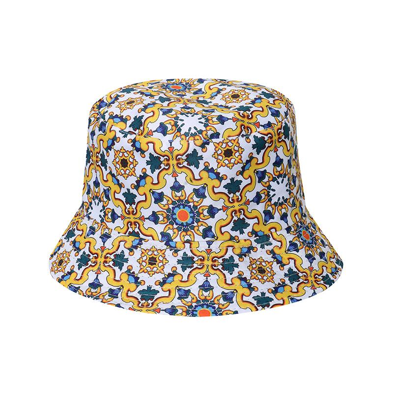 Versatile Style Hat Printing Womens Sunshade Short Brim Fishermans Hatscaps