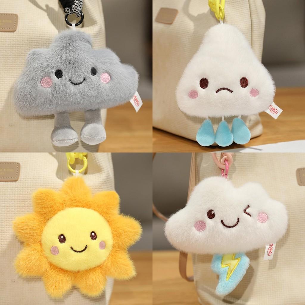 Weather Theme Plush Toy Cloud Thunder Rain Sunny Day Soft Doll Gift Teens Kids