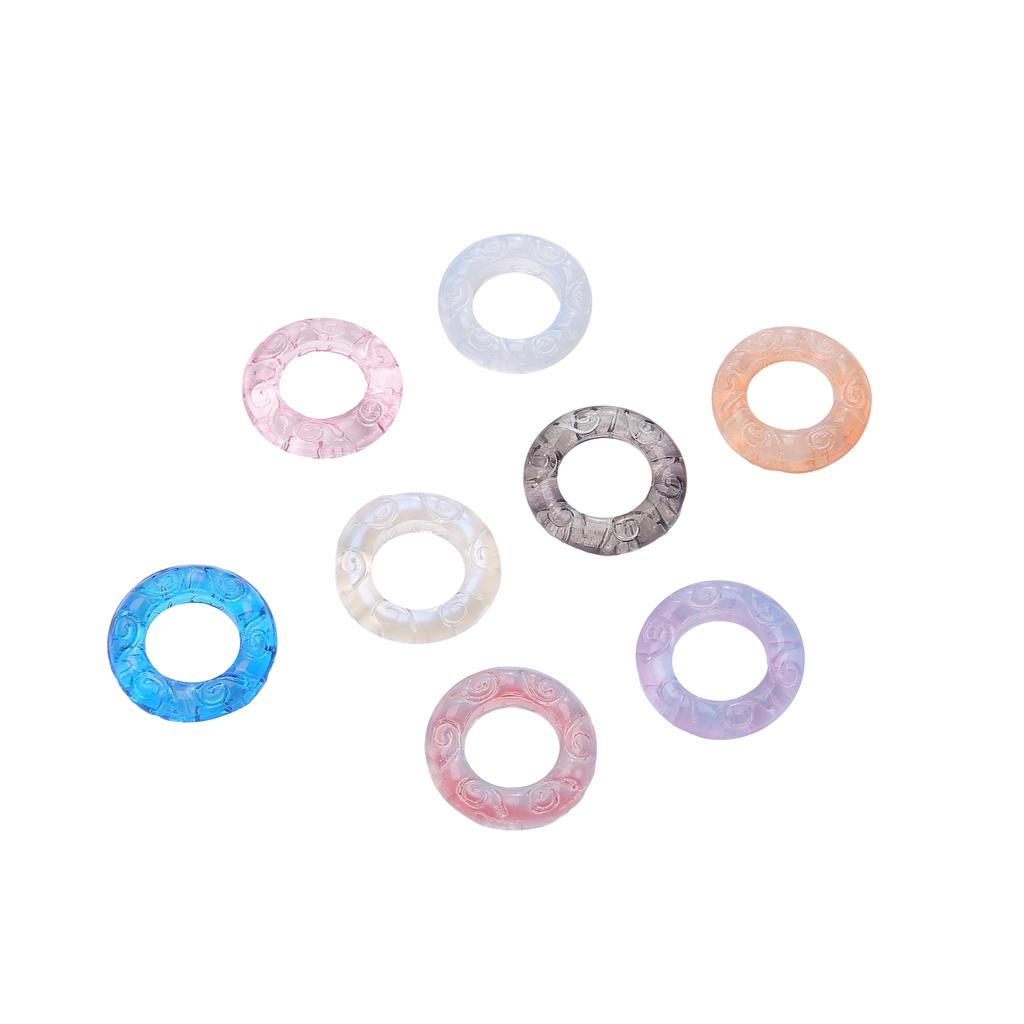 25mm 5 Stück/Beutel Glas Laufring DIY Armband Halskette Ohrringe Handwerk Schmuckzubehör