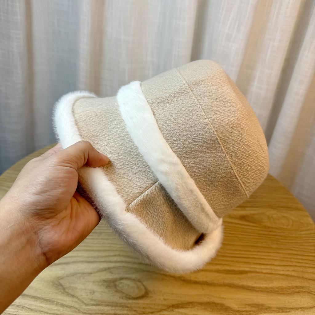 New Korean Style Plush Fisherman Hat Northeast Cold Proof and Warm Versatile Versatile Small Fashionable Basin Hat for Women