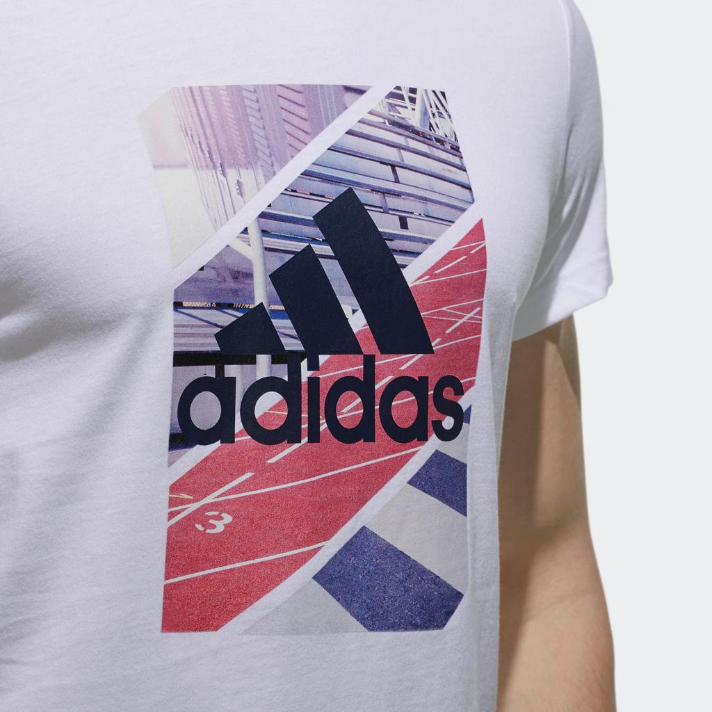 Adidas Gfx T Photo Round Neck Logo Print Short Sleeve T-Shirt Men Tops White CX4996