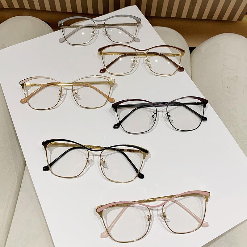 Women Cat Eye Brand Design Pochromic Sunglasses Retro Optical Spectacle Eyeglasses Vintage Anti Blue Light Computer Glasses