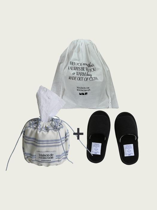 MAISON DE ROOMROOM Кольцо Рай Кольцо Чехол для рулонных салфеток + Махровые домашние тапочки (Выберите 1) Paradise Roll Tissue Case