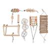 8pcs Parrot Chewing Toy Shredding Foraging Toys Climbing Ladder Cage Toys for Medium Small Size