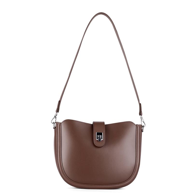 Women‘s Cowhide Underarm Shoulder Bag Ladies Natural Cow Leather Retro Handbags Female Fashi Luxury Designer Crossbody Bags
