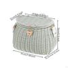 Detachable Front Bike Basket with Lid Multipurpose, Woven Lid, for Balance Bikes Brown