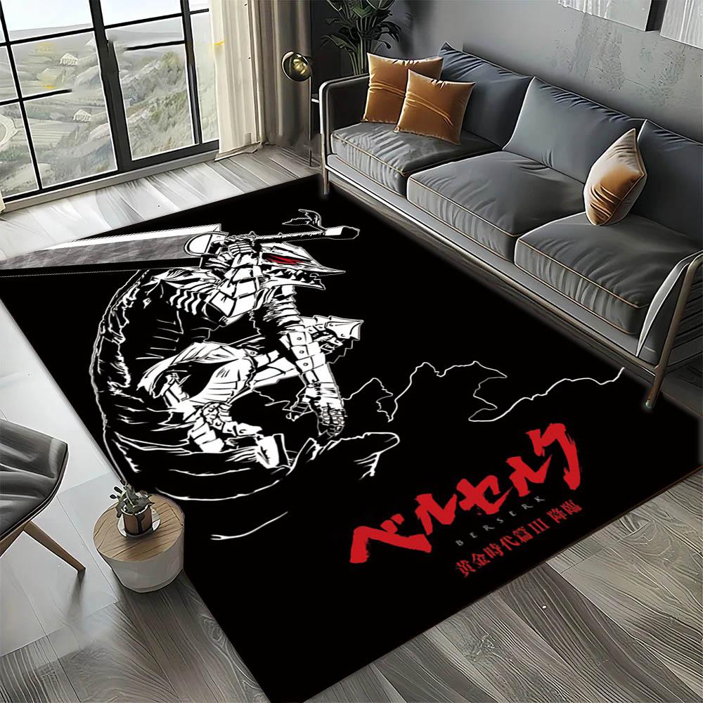 Tappeto Tappeto Artistico Cartoon Anime Giapponese 3D B-Berserk per Decorazione Soggiorno Casa Camera da Letto Divano Regali Tappeto per Area Bambini Tappetino Antiscivolo