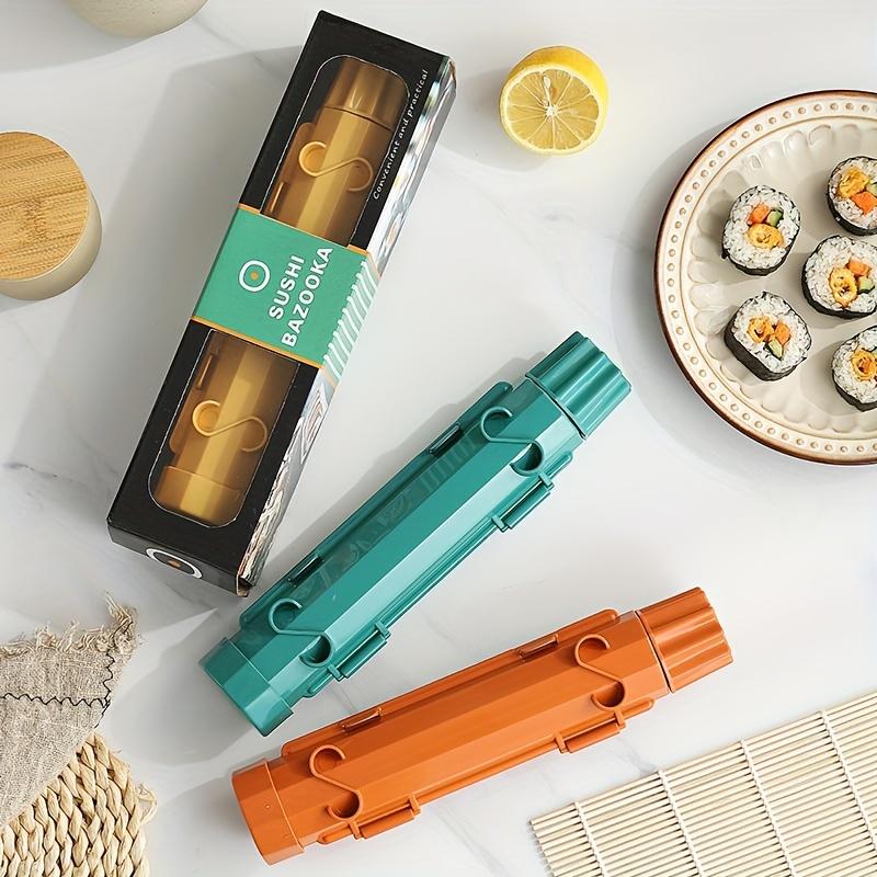 Komplettes Sushi-Set, Werkzeug- und Geräte-Sets für Sushi, inklusive gestreifter Sushi-Form, Sushi-Raketenwerfer, Bambus-Sushi-Matte, DIY-Sushi-Maschine