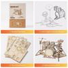 Robotime 3D Puzzle Wooden Puzzle Craft Gift Toy Educational Toy for Boys Girls Adults Preschool Gift New Year Birthday Christmas Present Gift Drum Set