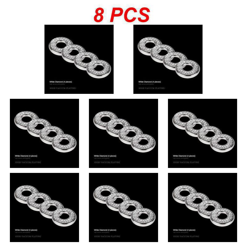 1~8PCS Door Lift Interior Trim Shining For Mercedes-benz Inner Door Lock Pull Cover Door Bolt Decorative Cover