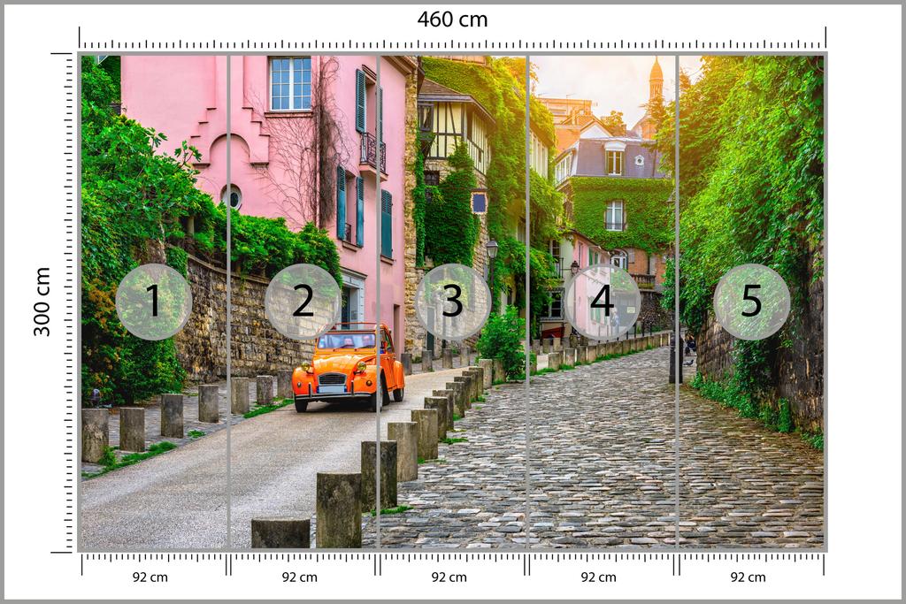 Photomural Alley Town Self-Adhesive Mural 460x300