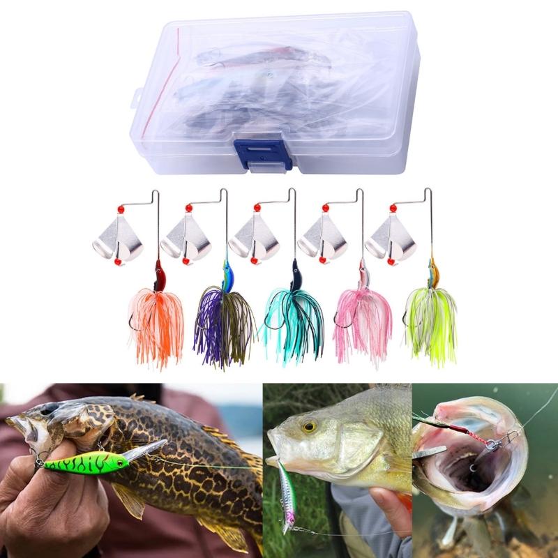 Spinner Baits Swim Jigs Fishing Lure for Freshwater Saltwater Fishing Spinnerbait Fishing Lures Fishing Buzzbait Lures