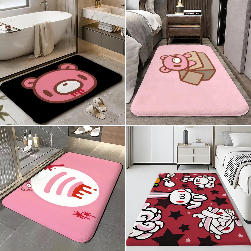 Cartoon Character - G-Gloomy Floor Mat Soft Flannel Entrance Door Mat Non Slip Absorbent Bathroom Bedroom Floor Rug