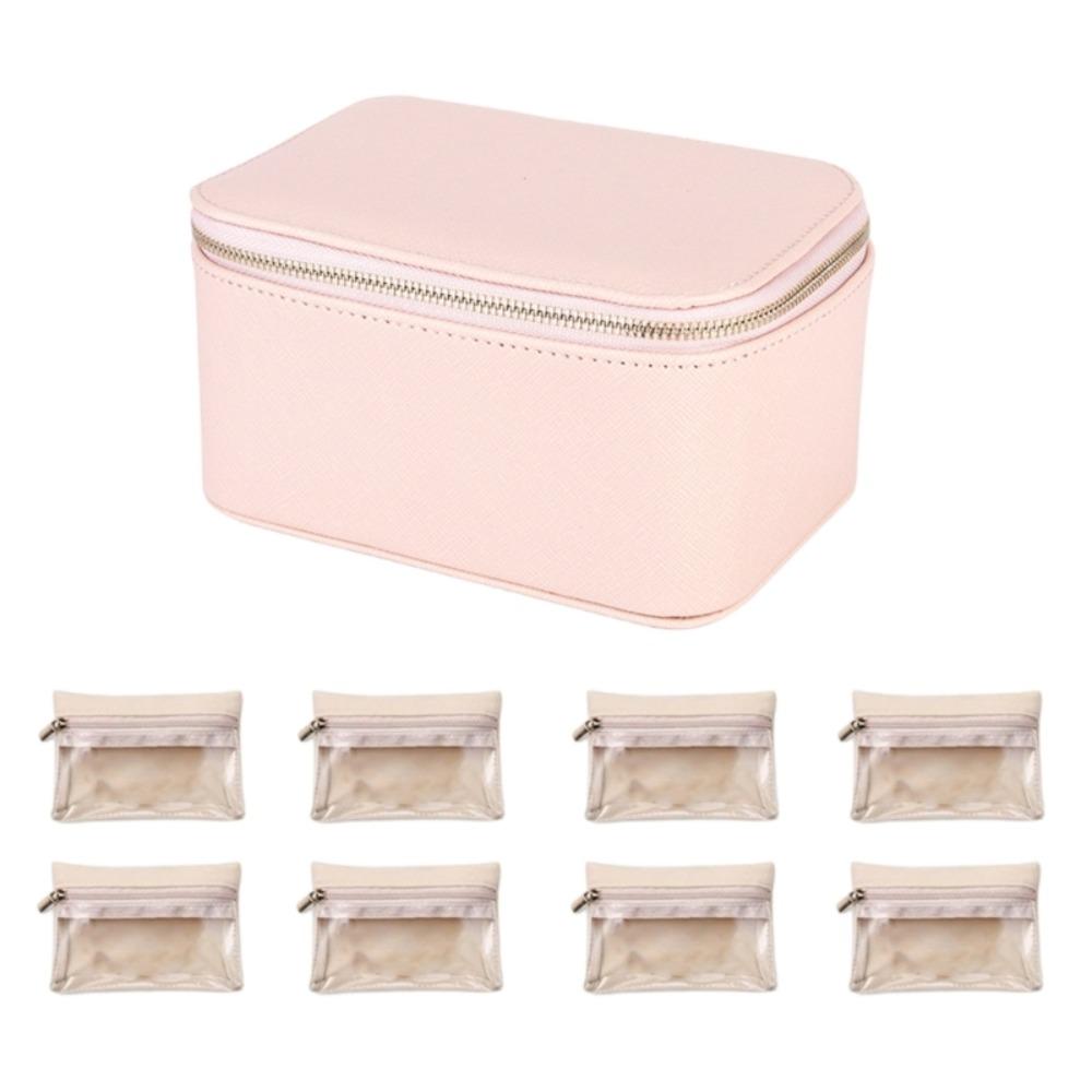 Portable Earring Storage Case PU Leather Jewelry Case Multifunctional Jewelry Storage Box